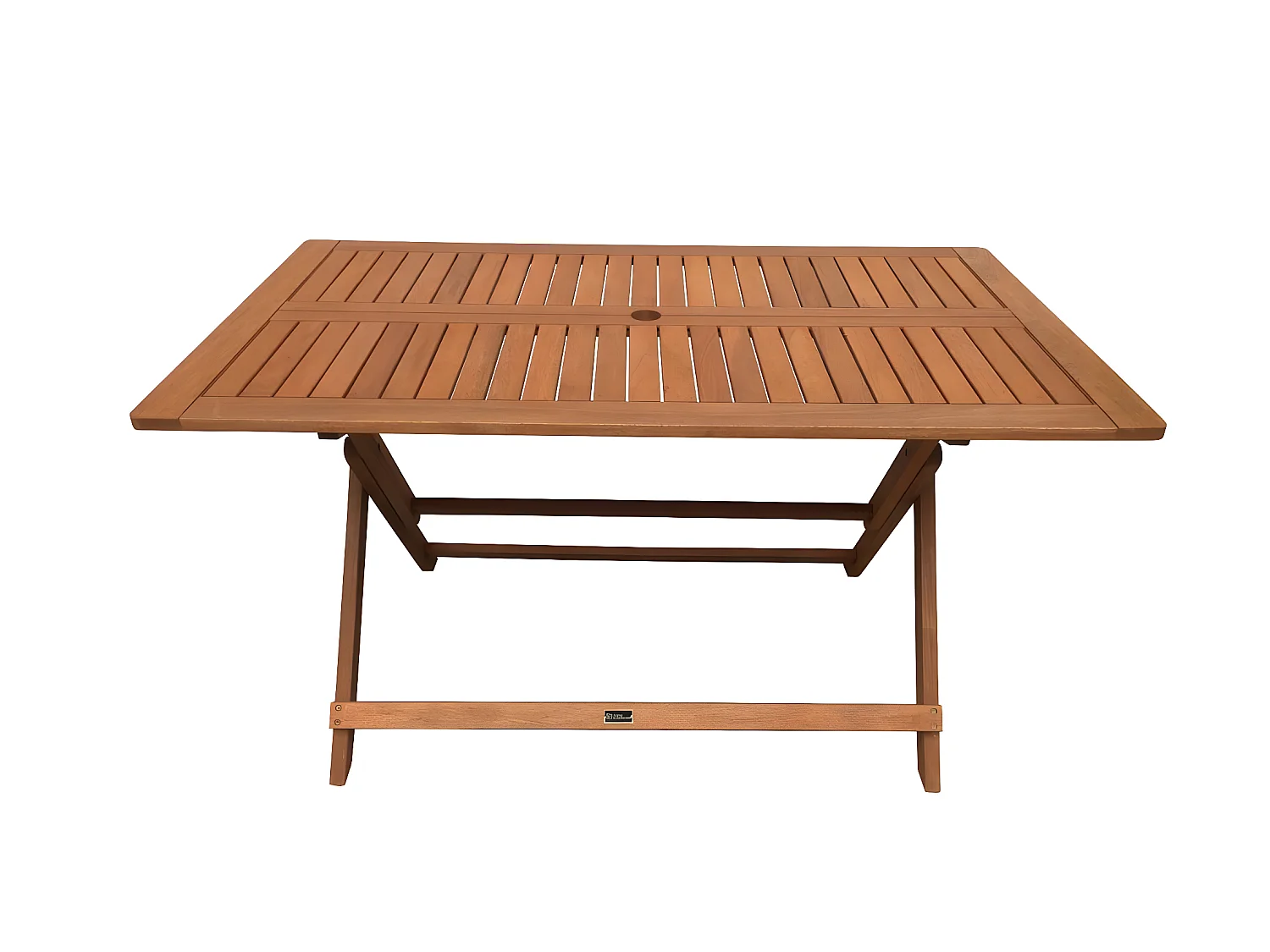 Table pliante bois exotique "Hong Kong" - Maple - 135 x 80 cm - Marron clair