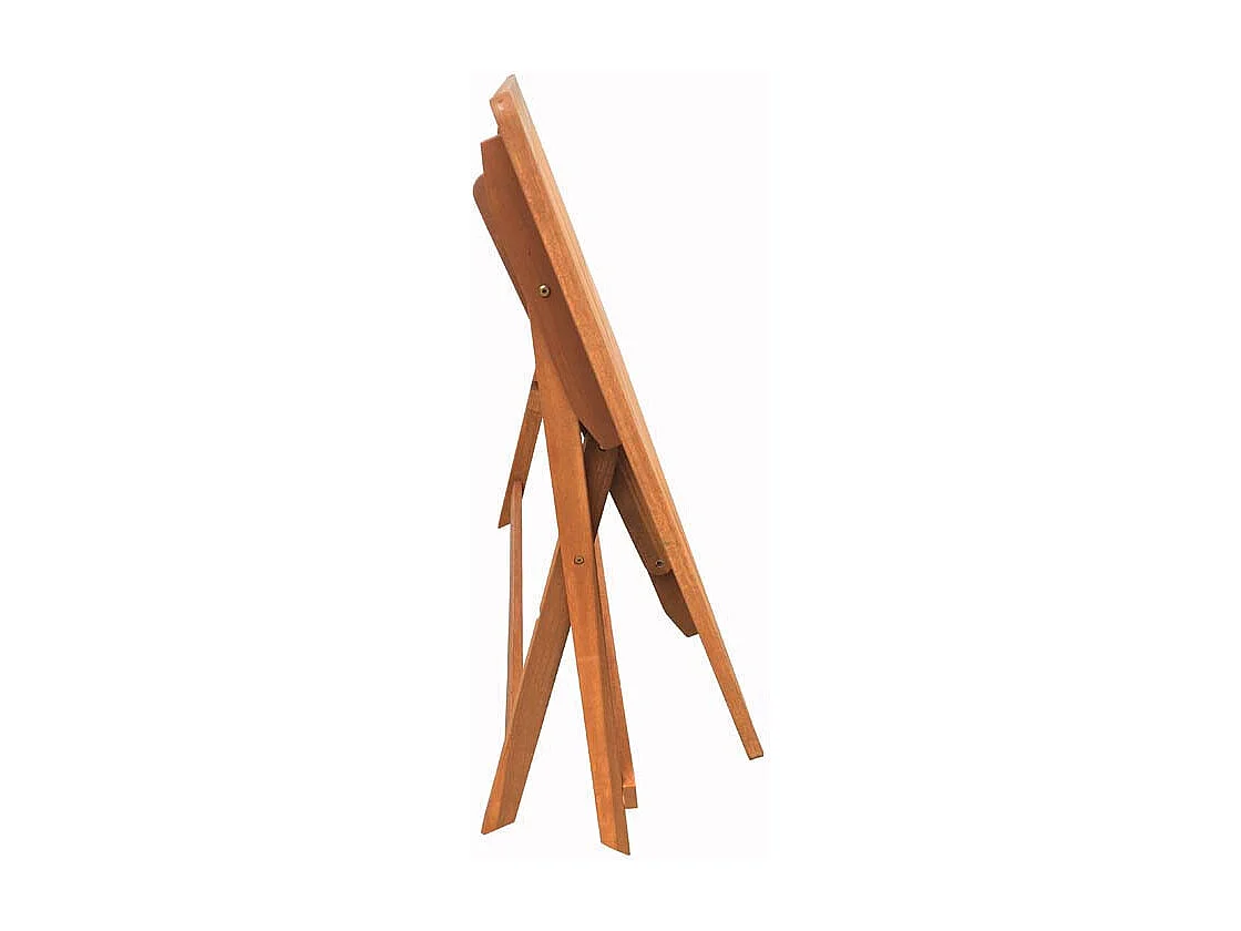 Table pliante bois exotique "Hong Kong" - Maple - 135 x 80 cm - Marron clair