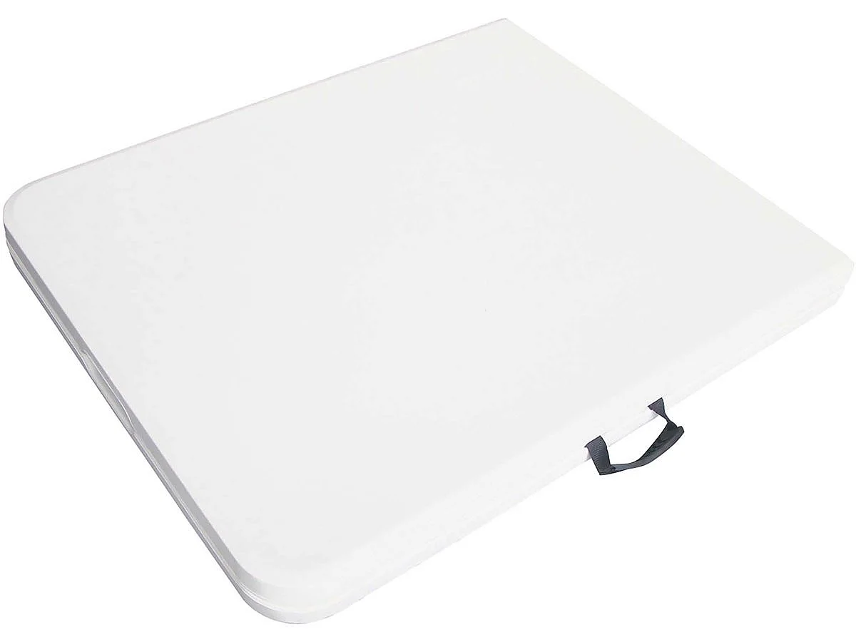 Table de jardin pliante en métal "Foldy" - 181 x 74 x 74 cm - Blanc