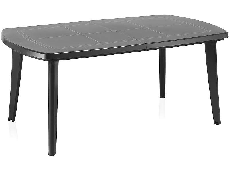 Table de jardin extensible "Atlantic" - Résine - Max 2.25 m - Anthracite