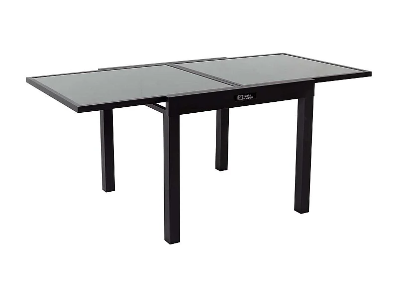 Tavolo da giardino allungabile in alluminio PORTO 8 - Phoenix - Nero