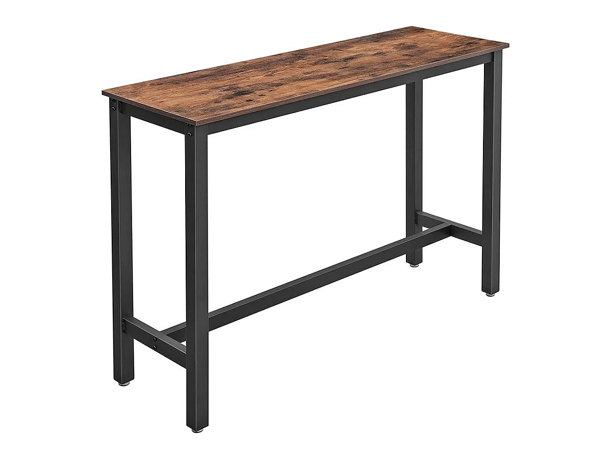 Tavolo da pranzo "Welcome" - 120 x 40 x 100 cm - Marrone rustico/nero