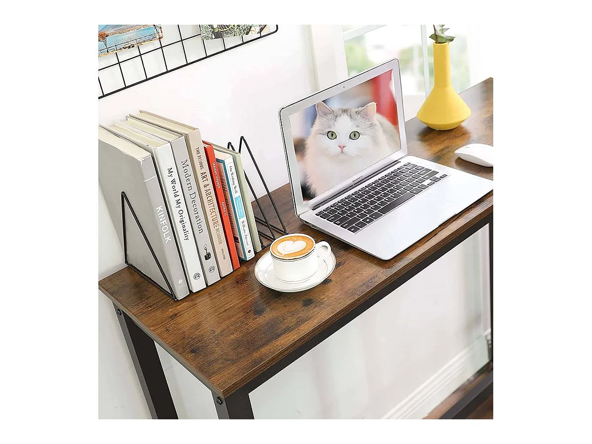 Tavolo da pranzo "Welcome" - 120 x 40 x 100 cm - Marrone rustico/nero