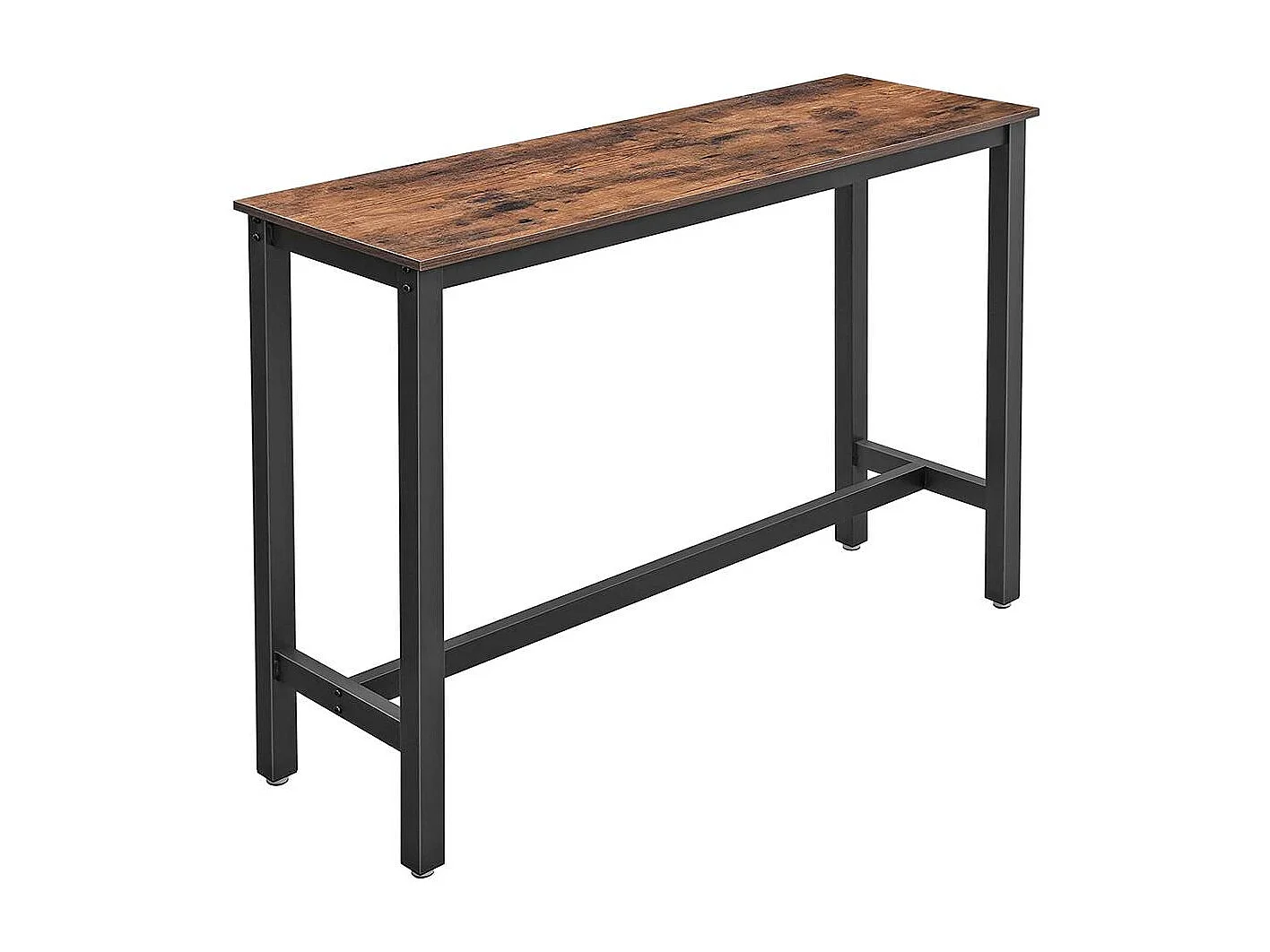 VASAGLE Barbord, smalt rektangulært barbord, køkkenbord, pub-spisebord, robust metalramme, 120 x 40 x 100 cm, nem montering, industrielt design, rustik brun og