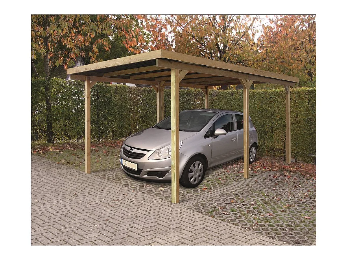 Carport voiture bois - 15.20 m² - 4.2 x 2.75 x 2.25 m