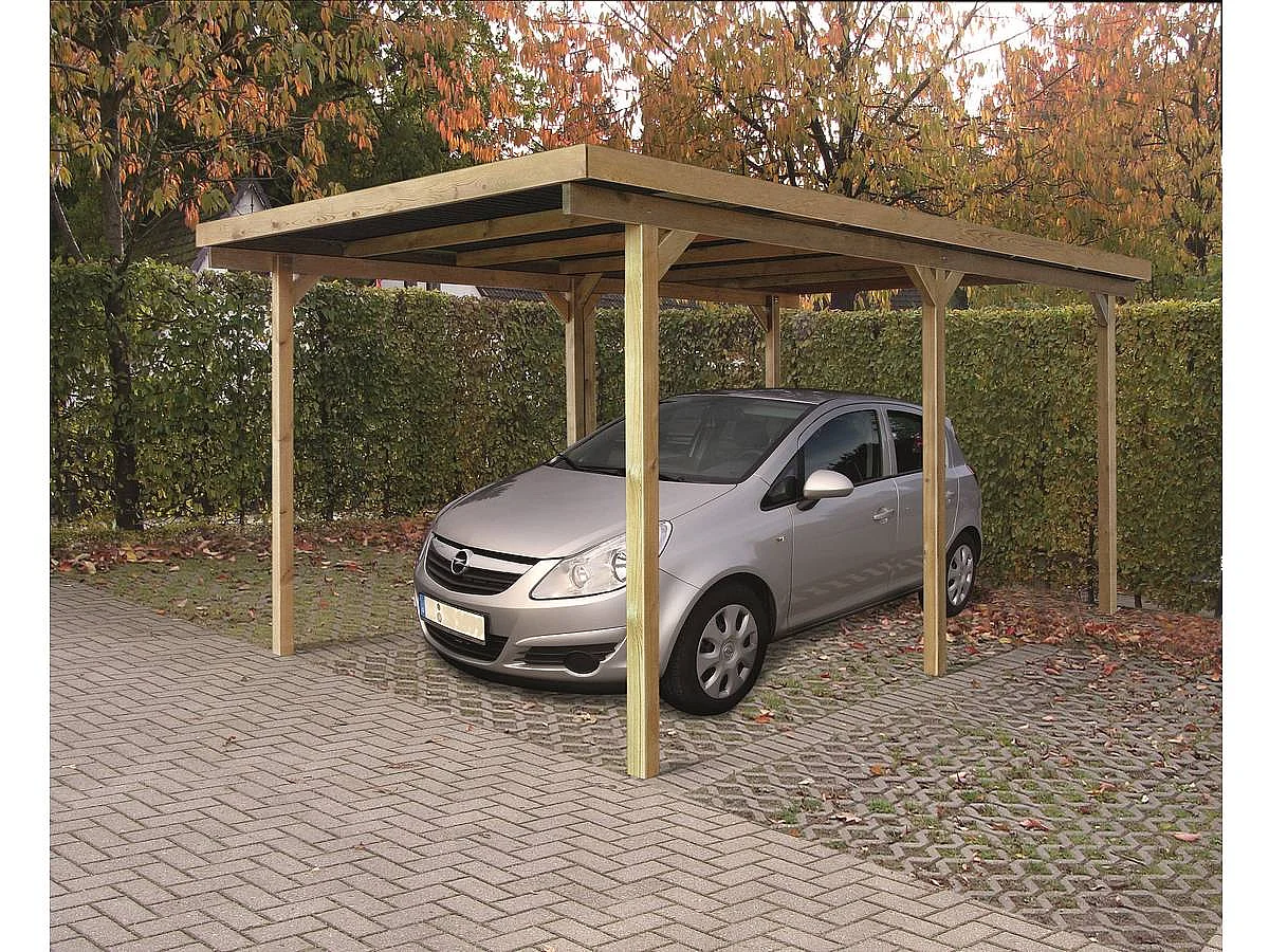 Carport voiture bois - 15.20 m² - 4.2 x 2.75 x 2.25 m