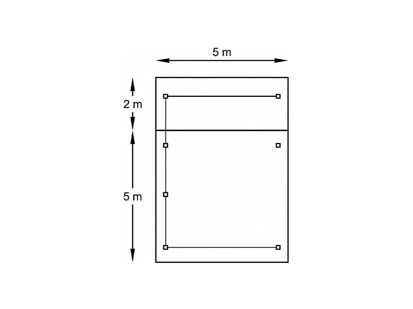 Carport voiture bois - 35 m² - 5.06 x 7.06 x 2.72 m