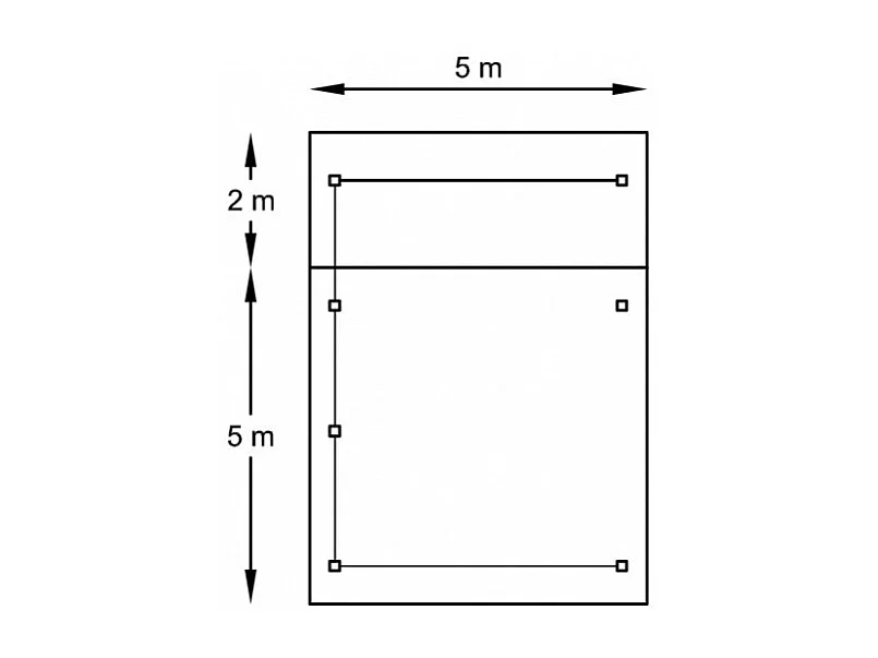 Carport voiture bois - 35 m² - 5.06 x 7.06 x 2.72 m