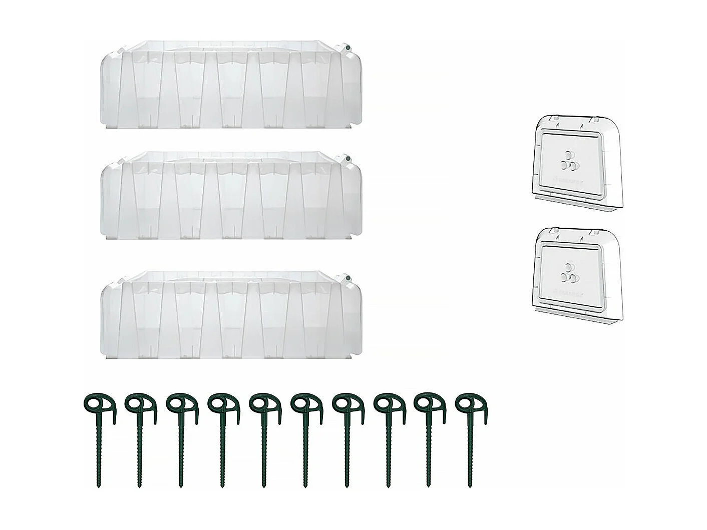 Kit de 3 tunnels de culture "Sunny" - Blanc