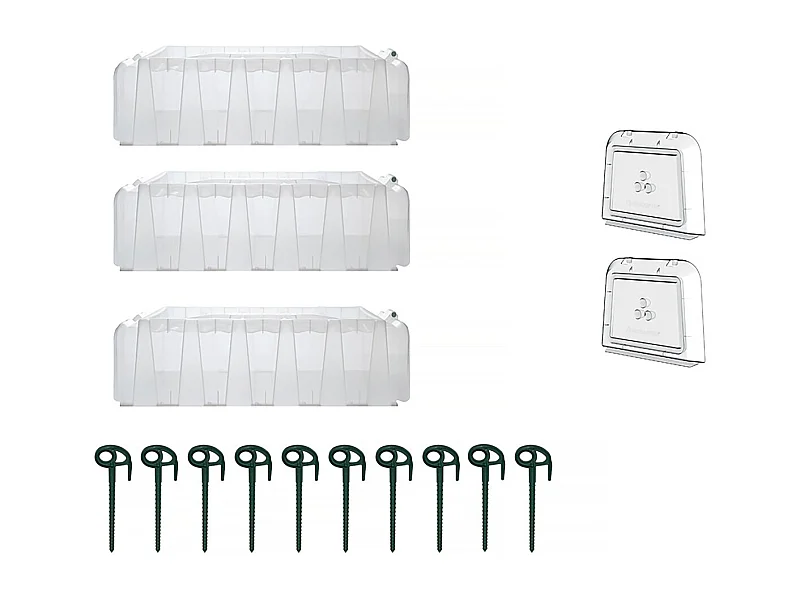 Kit de 3 tunnels de culture "Sunny" - Blanc