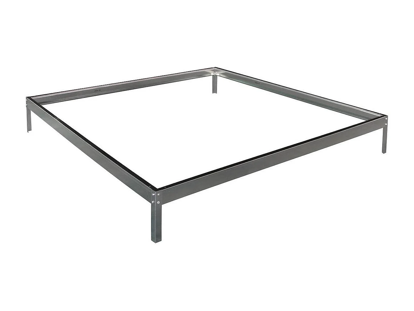 Base per serra in policarbonato "Hortensia 3,65m²" colore Zinco