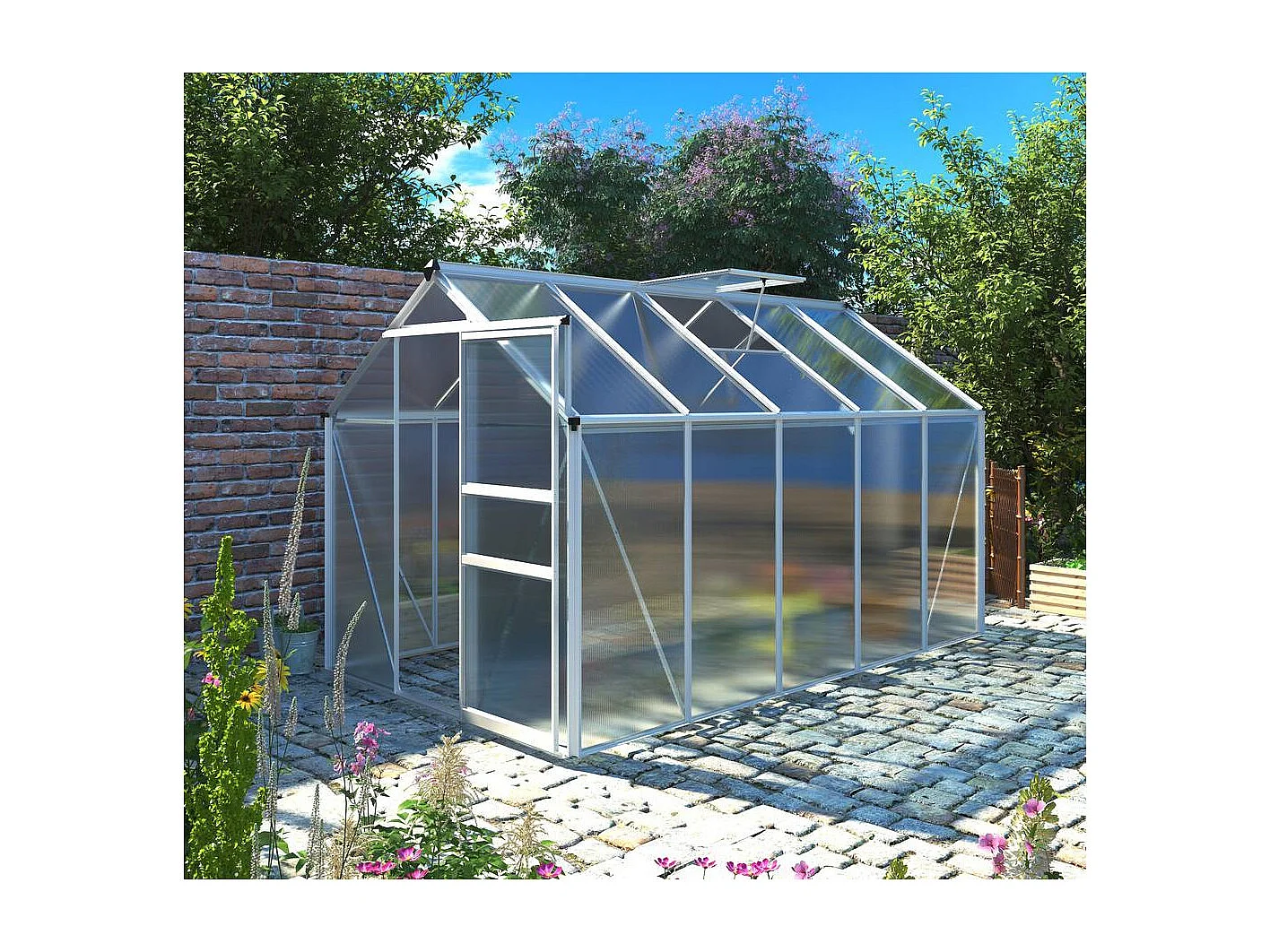 Serre jardin polycarbonate "Hortensia" - 6m²