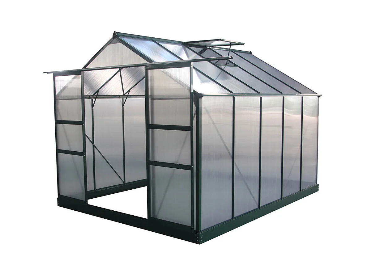 Serre jardin polycarbonate "Dahlia" Vert Sapin 7,67 m²