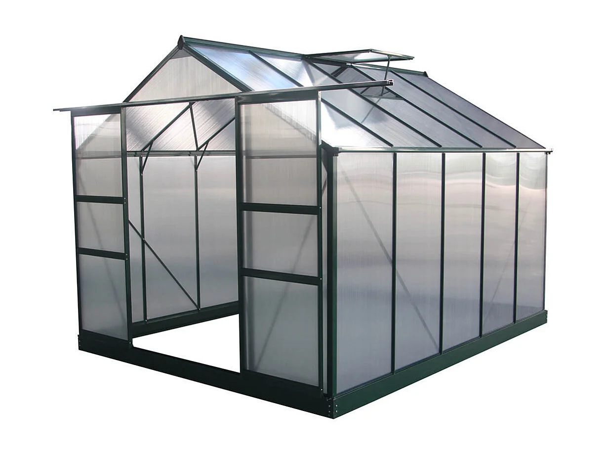 Serre jardin polycarbonate "Dahlia" Vert Sapin 7,67 m²