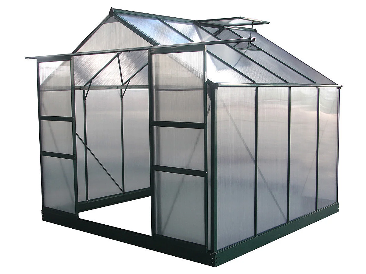 Tuinkas broeikas polycarbonaat "Dahlia" Groen dennengroen 7,67 m²