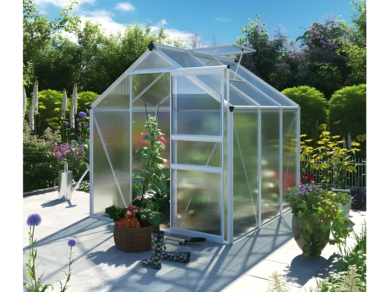 Serre jardin polycarbonate "Hortensia" - 3,65m²