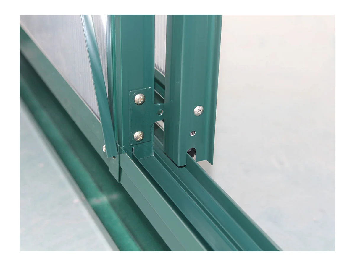 Invernadero de jardín de policarbonato "Dahlia" - 9,24 m² - Verde Abeto, Aislante y Fácil de Montar