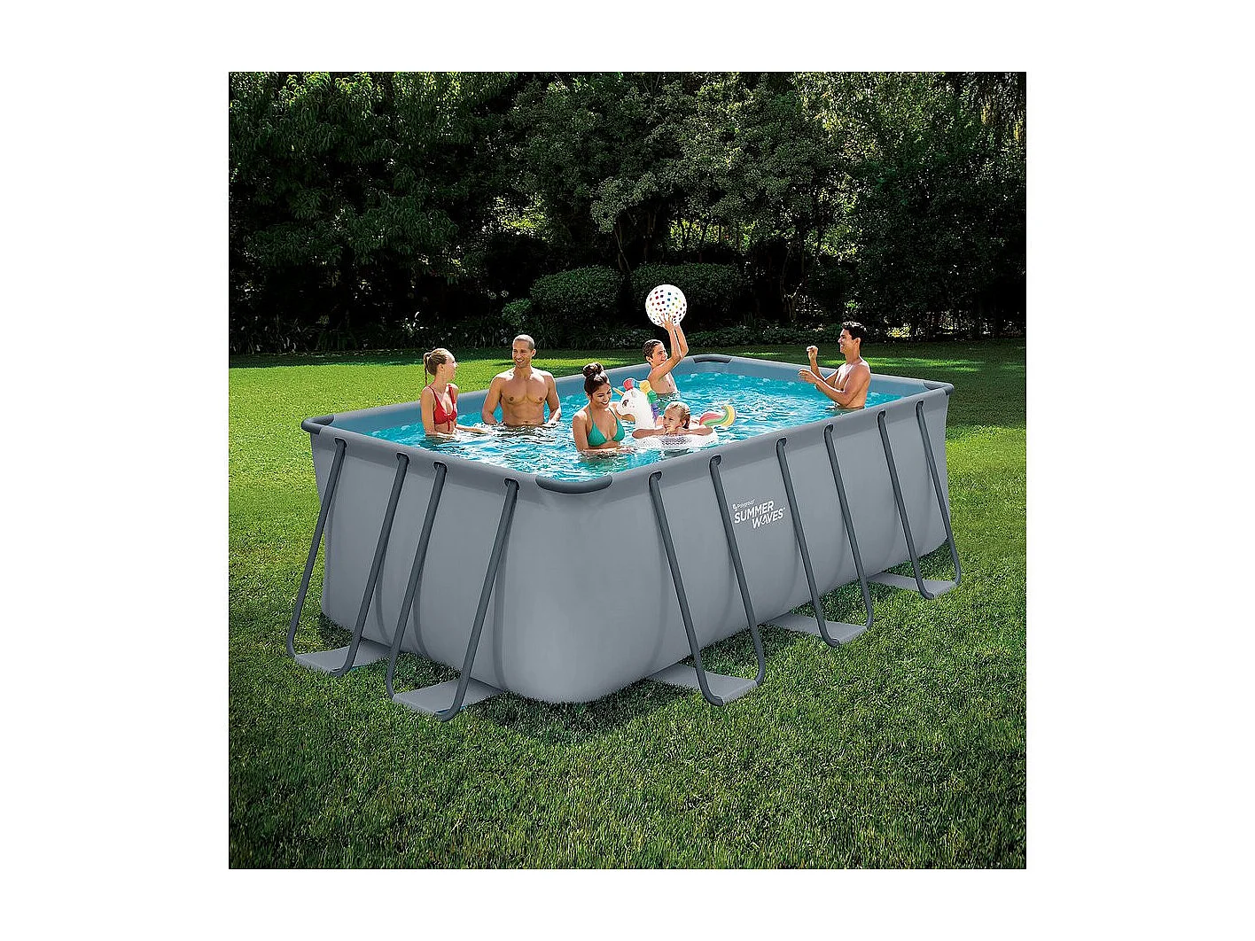 Piscine tubulaire "Ludo 2" - 4,01 x 2,01 x 1,22 m - Filtration 2,3 m3/h