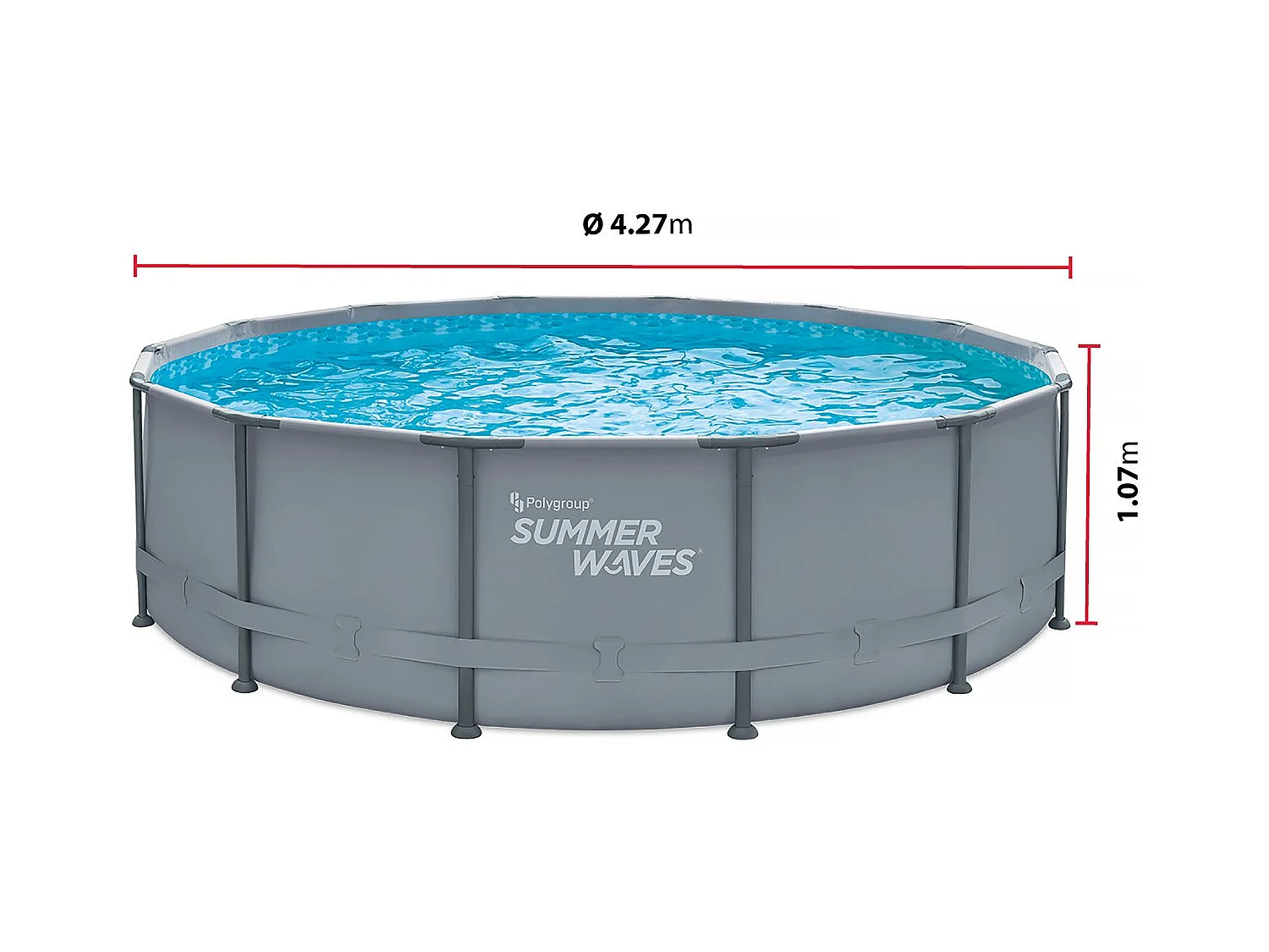 Piscina tubular com armação "Elite" - FLIPO 1 - Ø 4.27 x 1.07 m