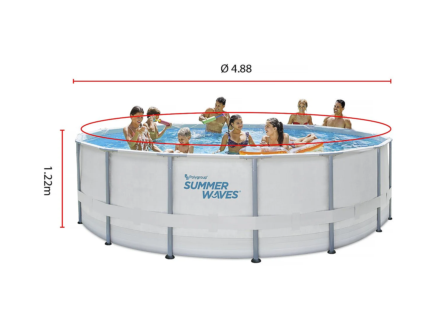 Piscine tubulaire "Elite" - Ø 4.88 x 1.22 m