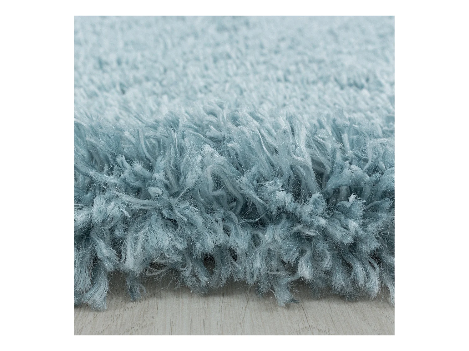 MOELLEUX - Tapis cosy Rond à poils longs - Bleu Pastel 080 x 080 cm