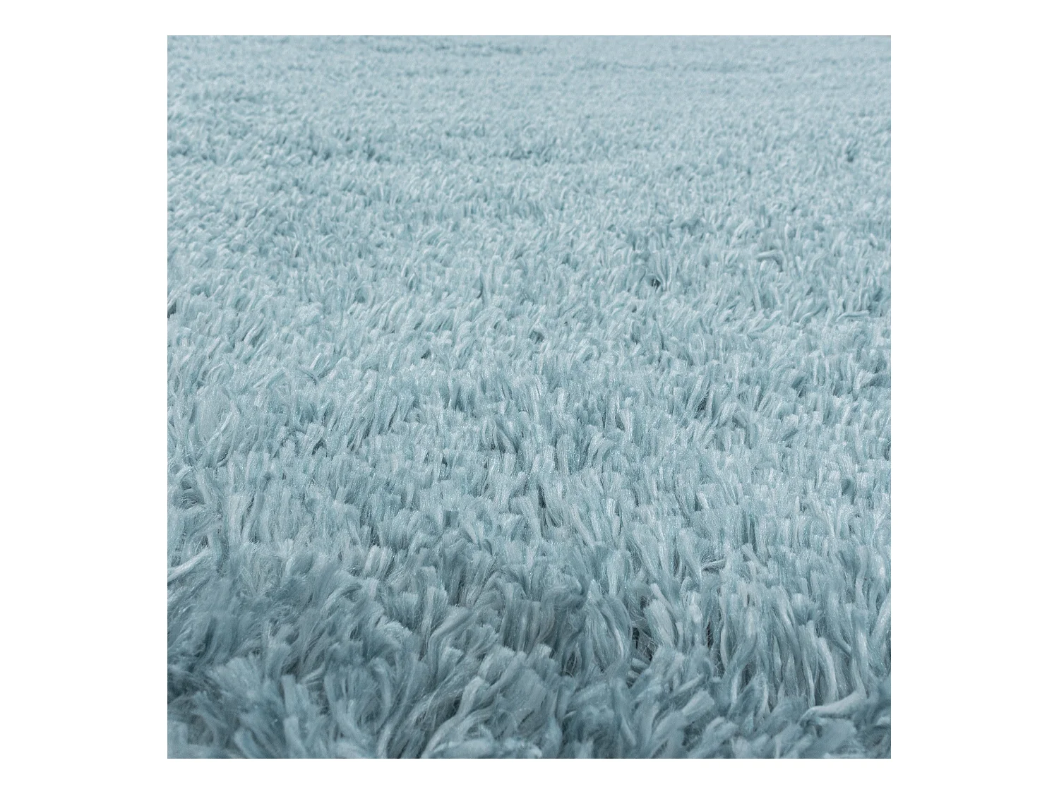 MOELLEUX - Tapis cosy Rond à poils longs - Bleu Pastel 080 x 080 cm