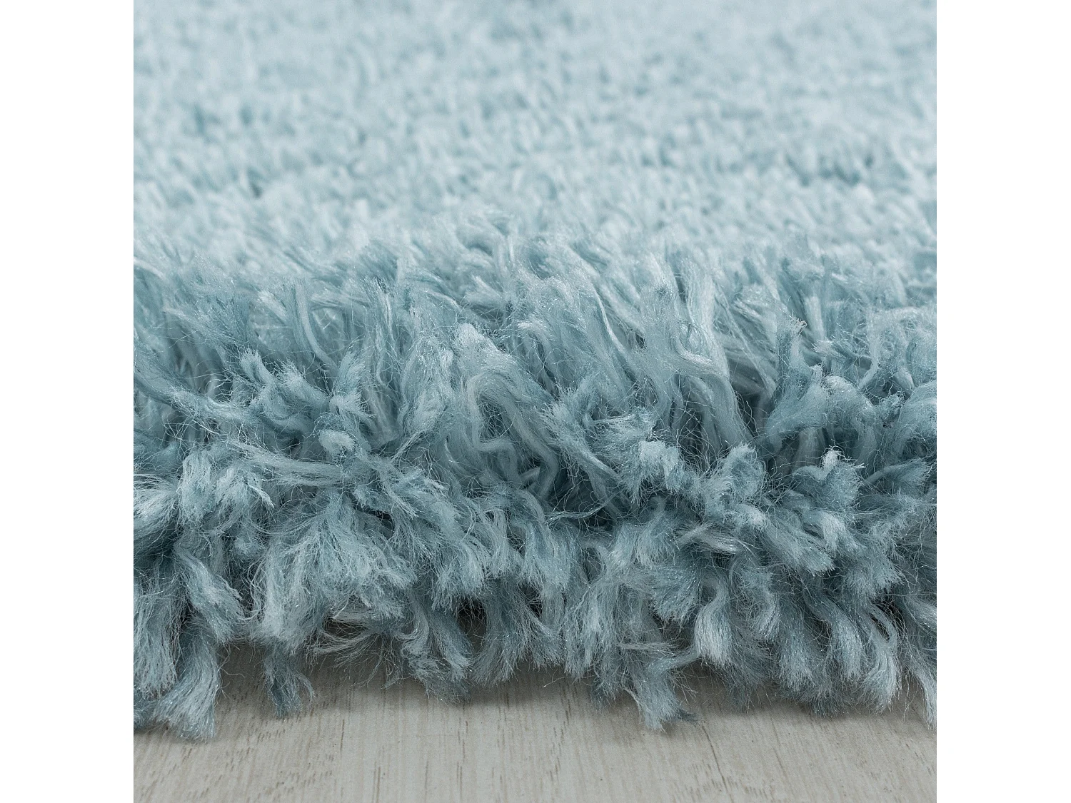 MOELLEUX - Tapis cosy Rond à poils longs - Bleu Pastel 080 x 080 cm