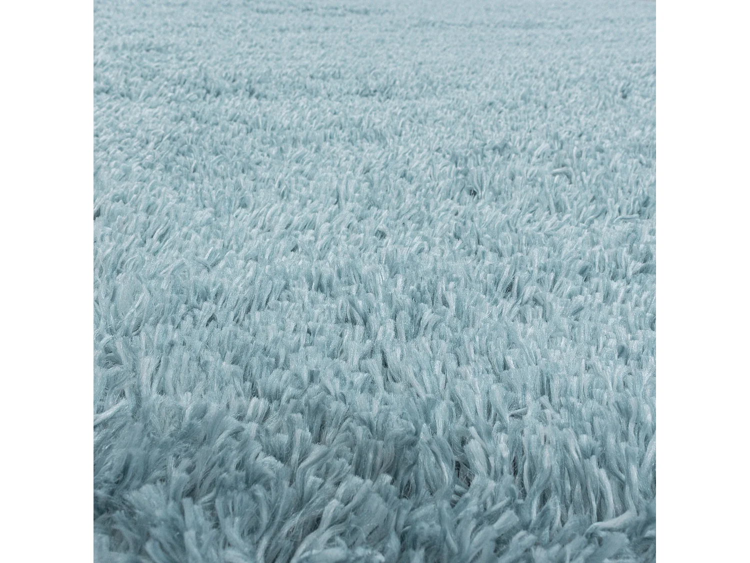 MOELLEUX - Tapis cosy Rond à poils longs - Bleu Pastel 080 x 080 cm