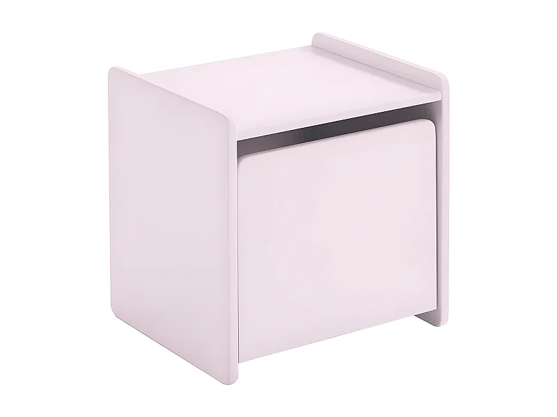 BODHI PINK - Chevet 1 Porte avec Rebords Rose