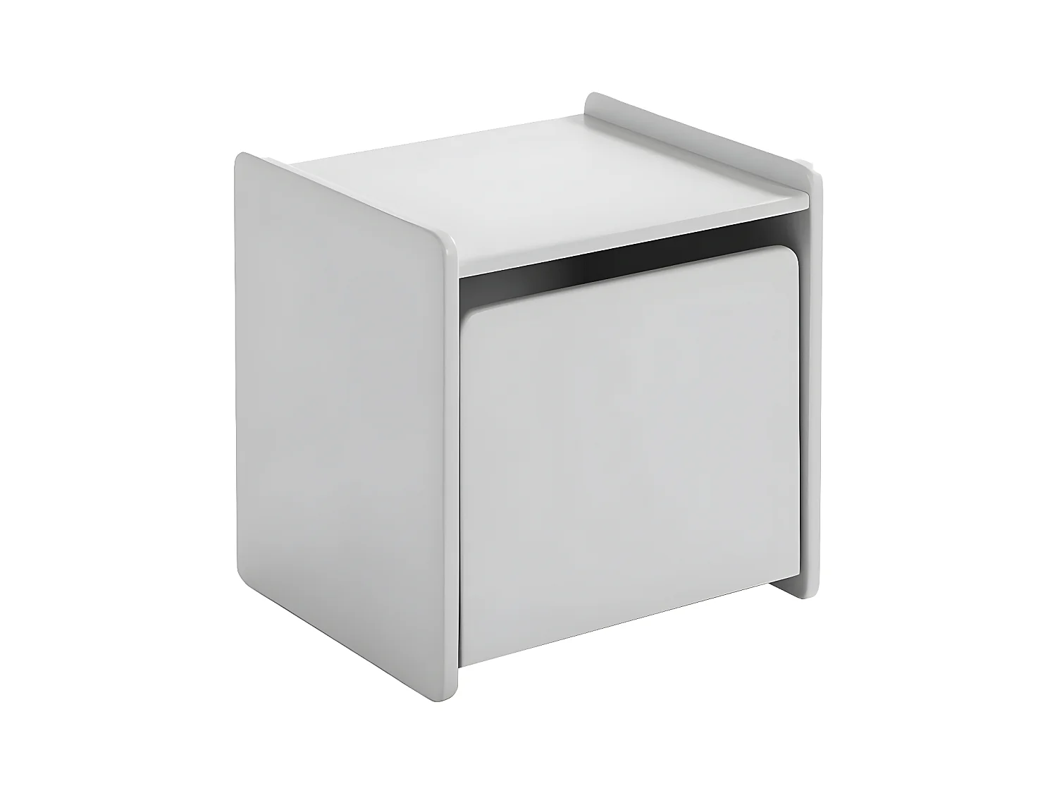 BODHI GREY - Chevet 1 Porte avec Rebords Gris