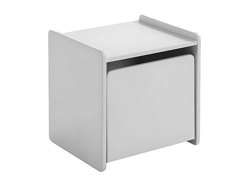 BODHI GREY - Chevet 1 Porte avec Rebords Gris