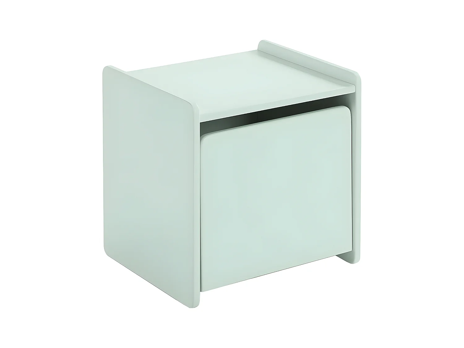 BODHI MINT - Chevet 1 Porte avec Rebords Vert Menthe