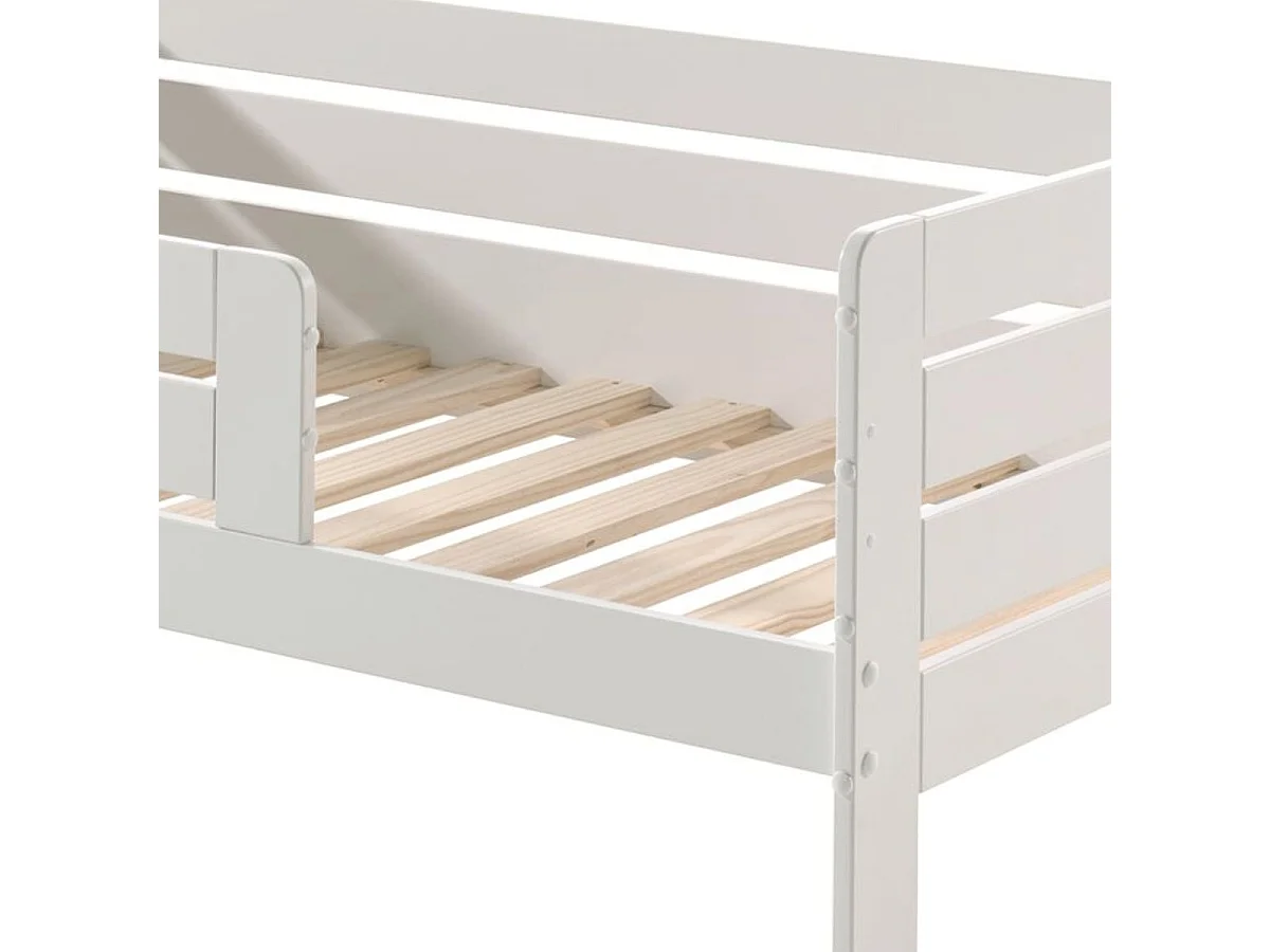 SCOPE - Lit Junior 70x140cm Blanc Barrières Horizontales