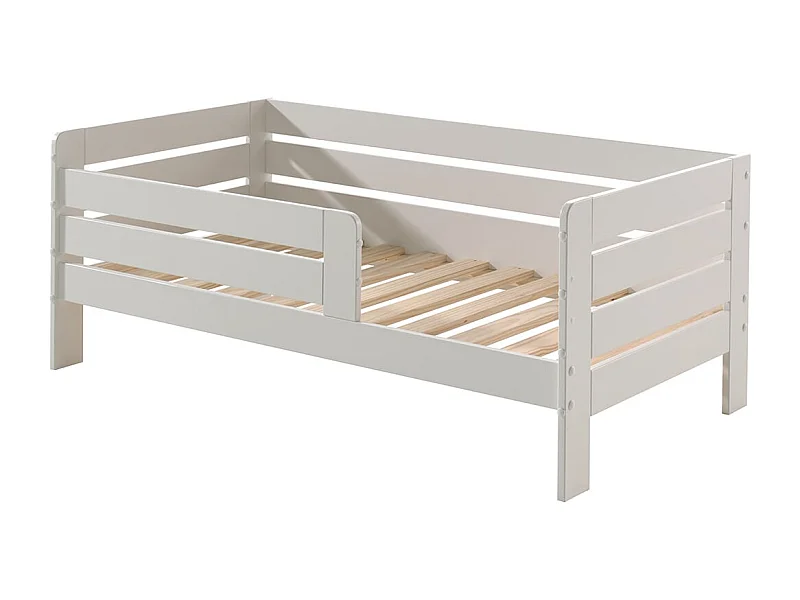 SCOPE - Lit Junior 70x140cm Blanc Barrières Horizontales