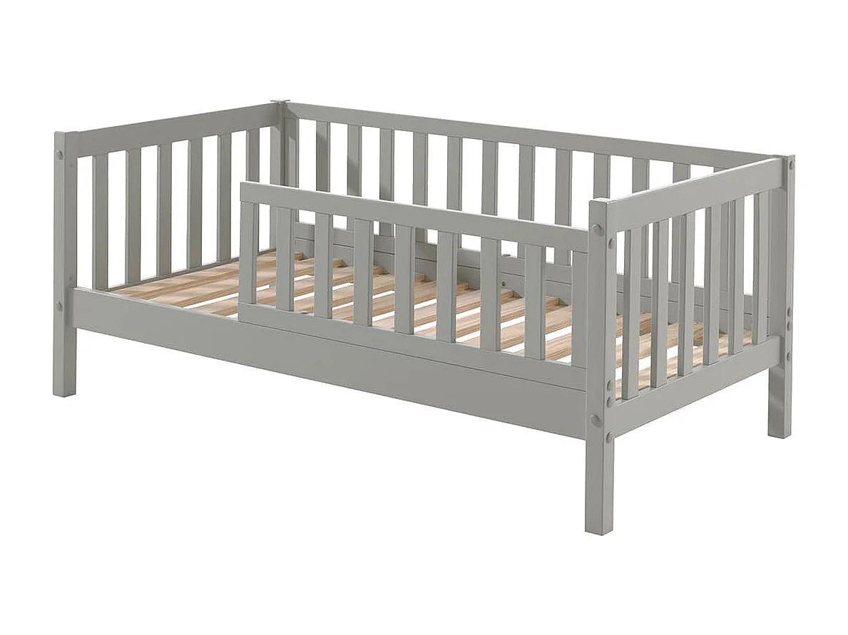 SCOPE - Lit Junior 70x140cm Gris Barrières Verticales