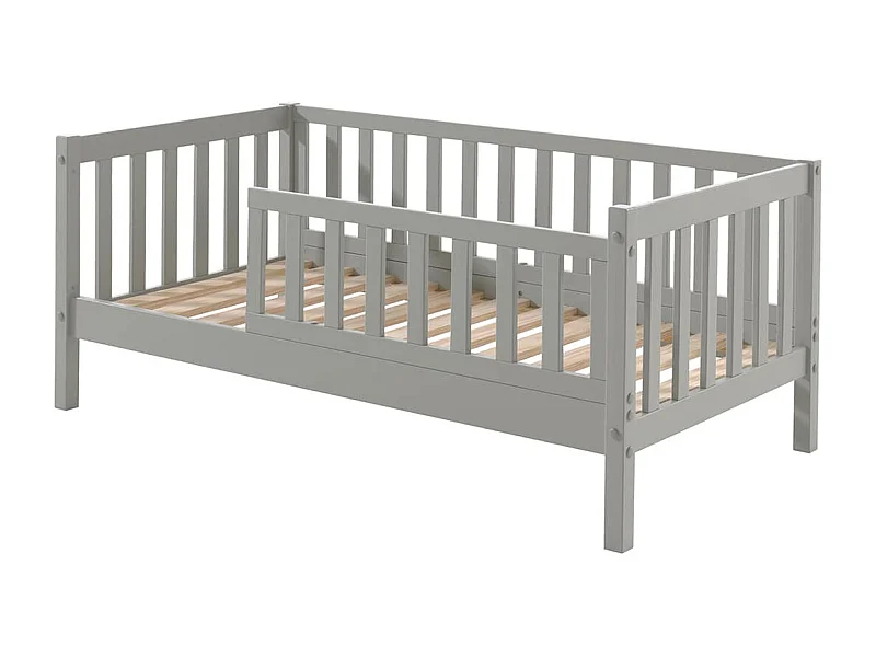 SCOPE - Lit Junior 70x140cm Gris Barrières Verticales