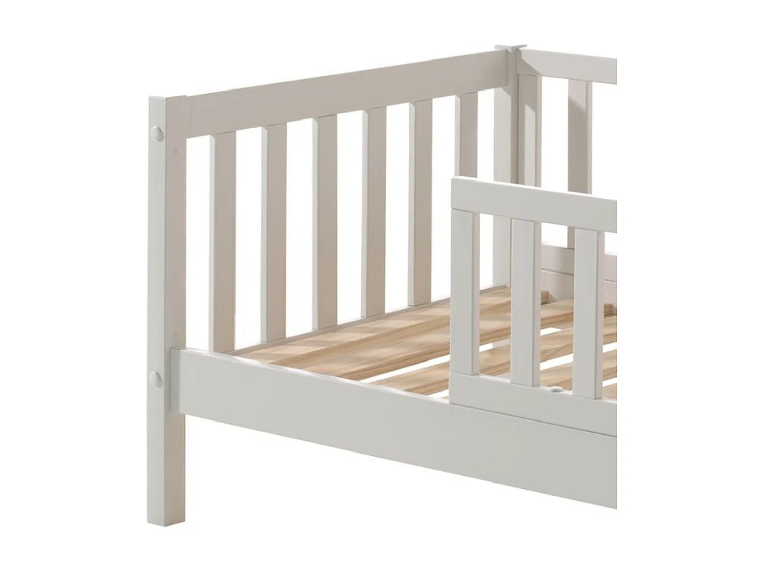 SCOPE - Lit Junior 70x140cm Blanc Barrières Verticales