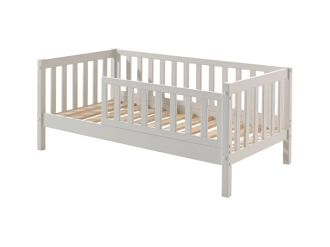 SCOPE - Lit Junior 70x140cm Blanc Barrières Verticales