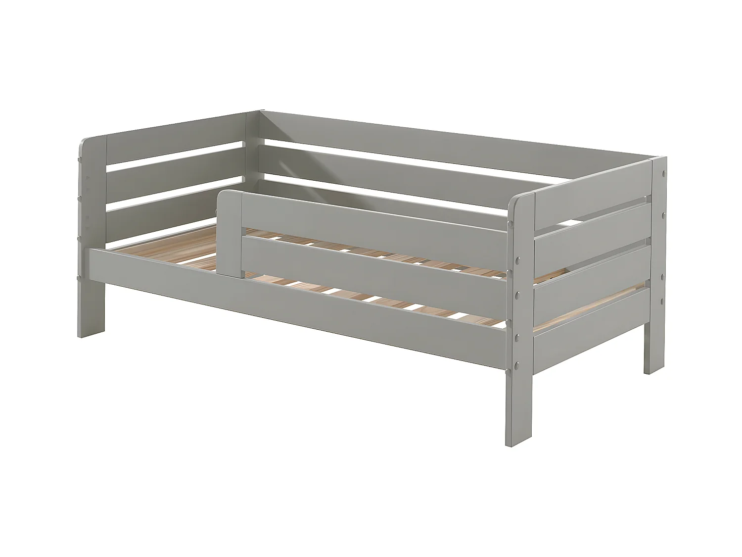 SCOPE - Lit Junior 70x140cm Gris Barrières Horizontales