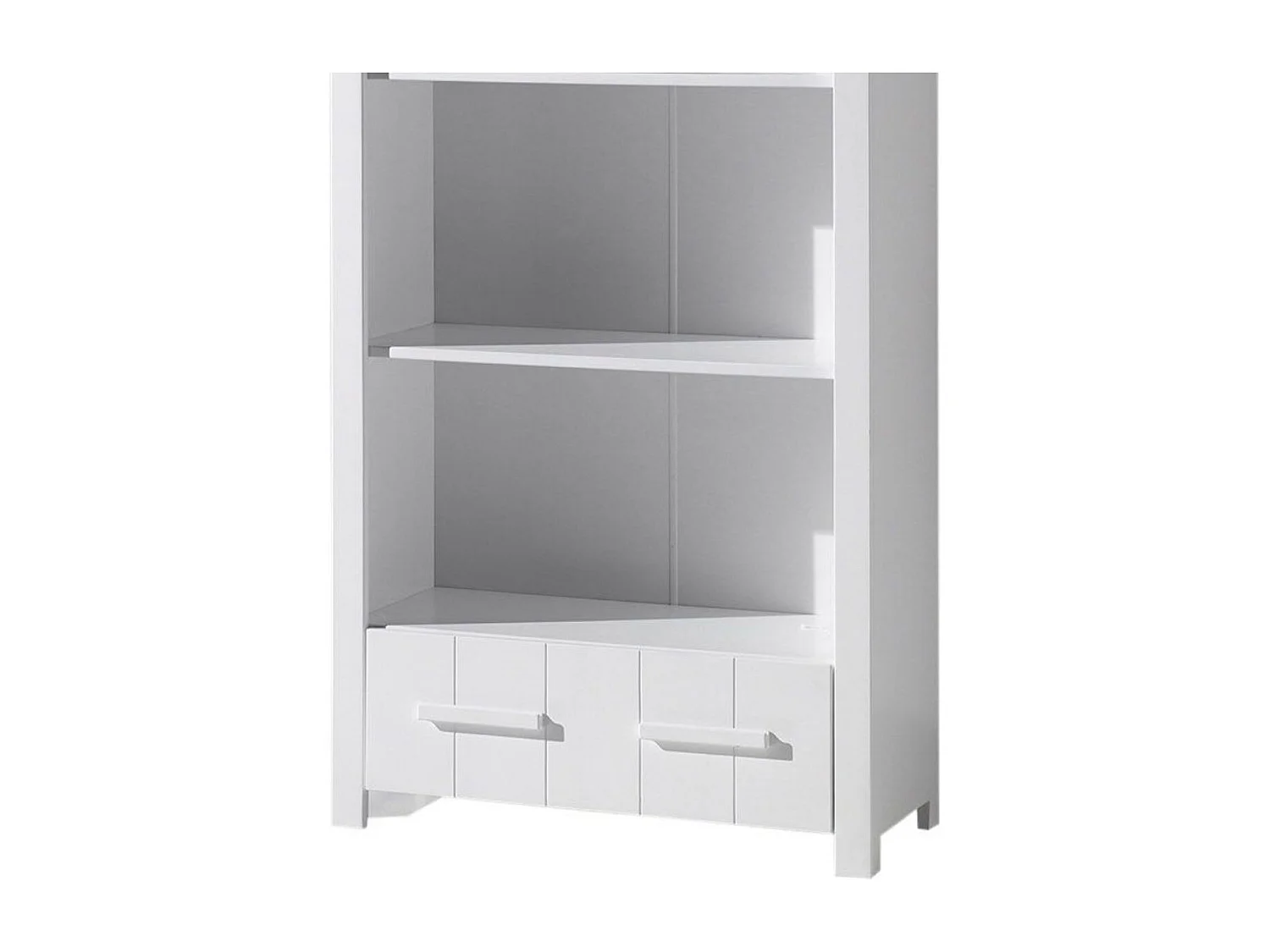 GASTON - Bibliothèque 1 Tiroir Laqué Blanc