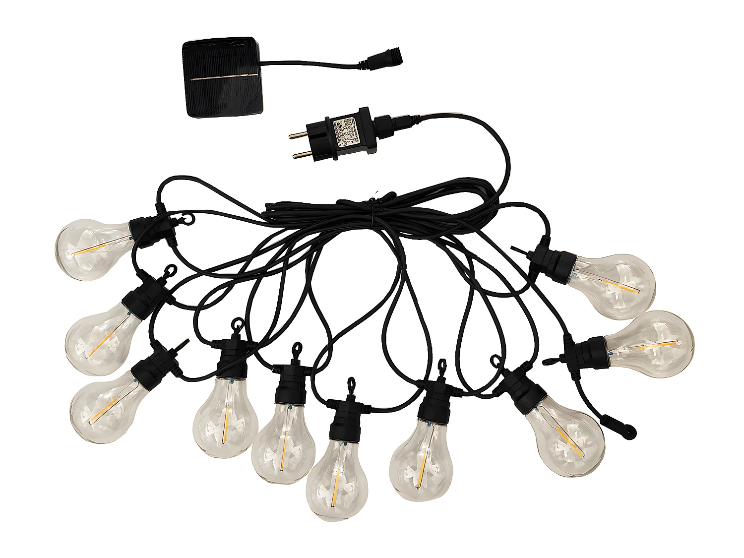 Guirlande lumineuse extérieur connectable PARTY Noir Plastique 7,5m