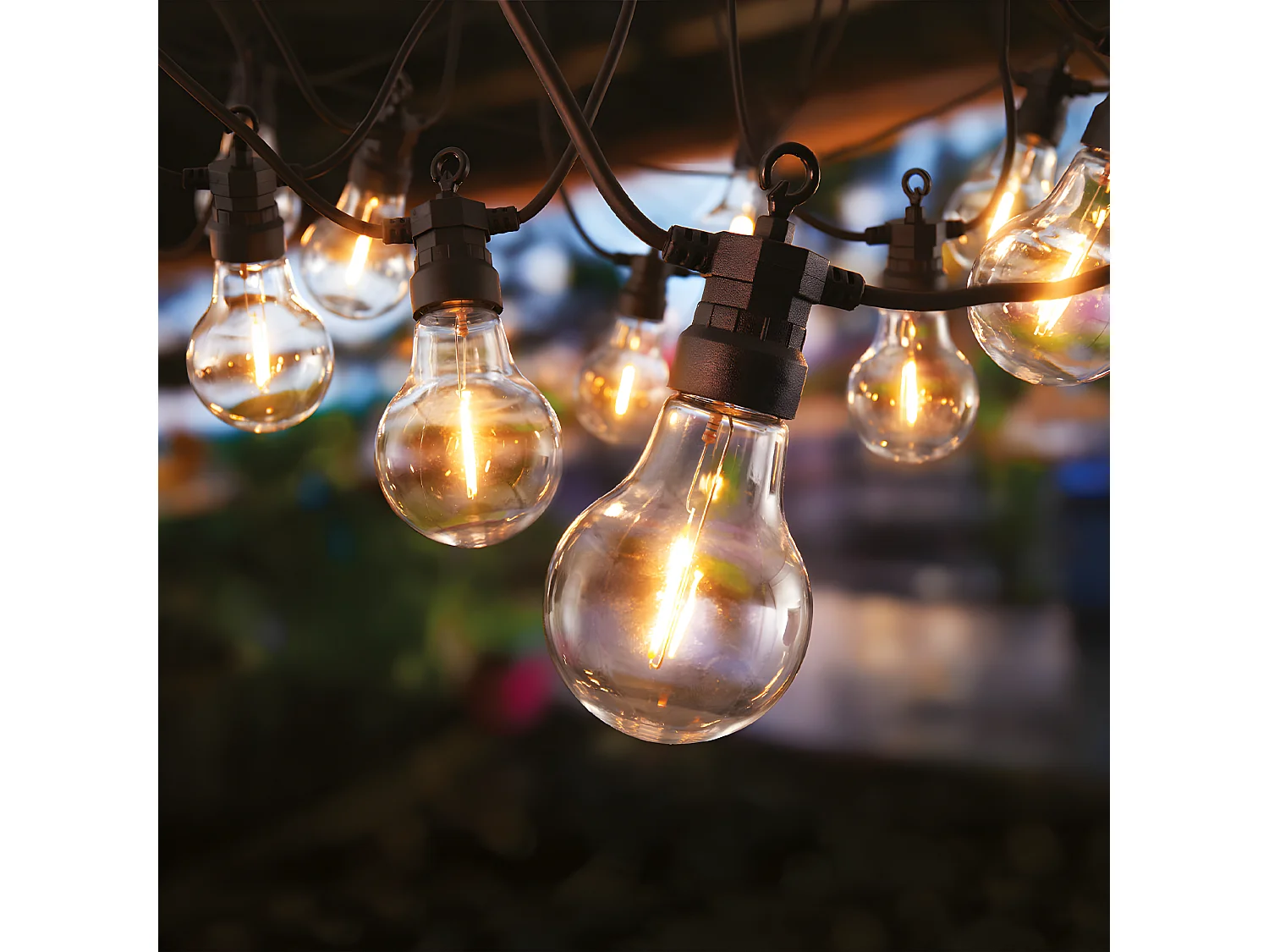 Guirlande lumineuse extérieur connectable PARTY Noir Plastique 7,5m