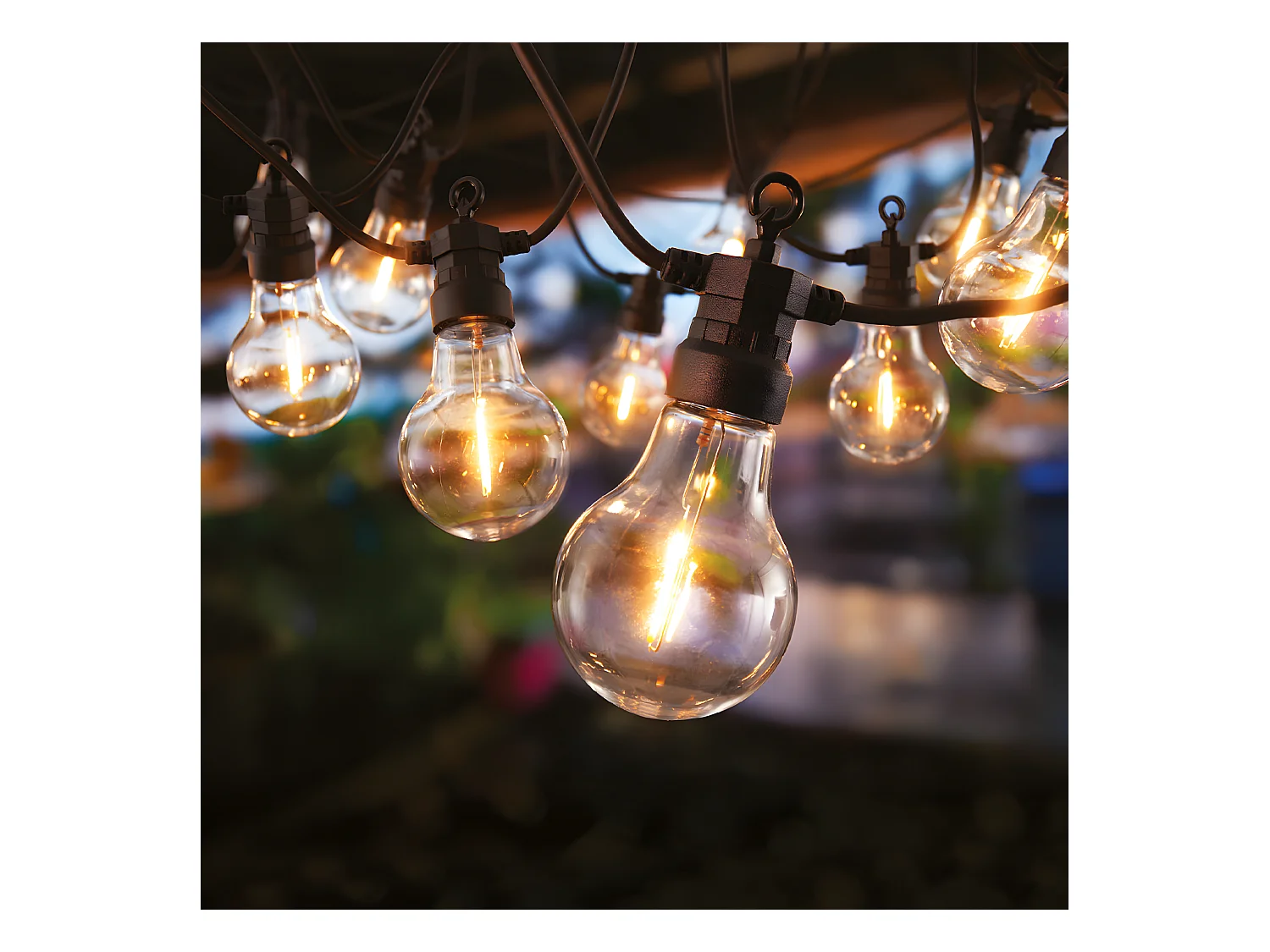 Guirlande lumineuse extérieur connectable PARTY Noir Plastique 7,5m