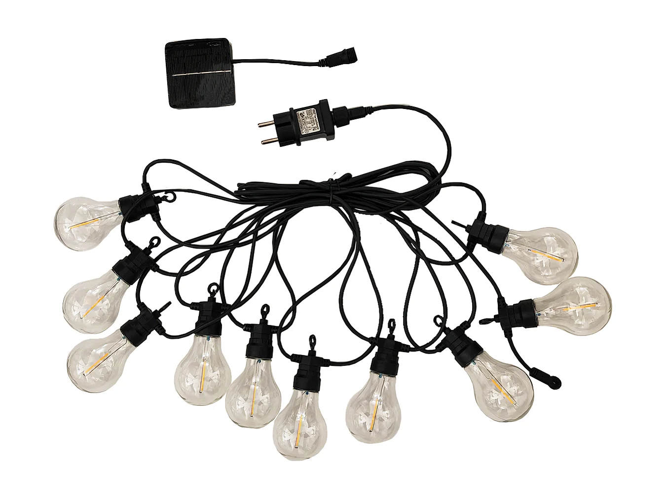 Guirlande lumineuse extérieur connectable PARTY Noir Plastique 7,5m