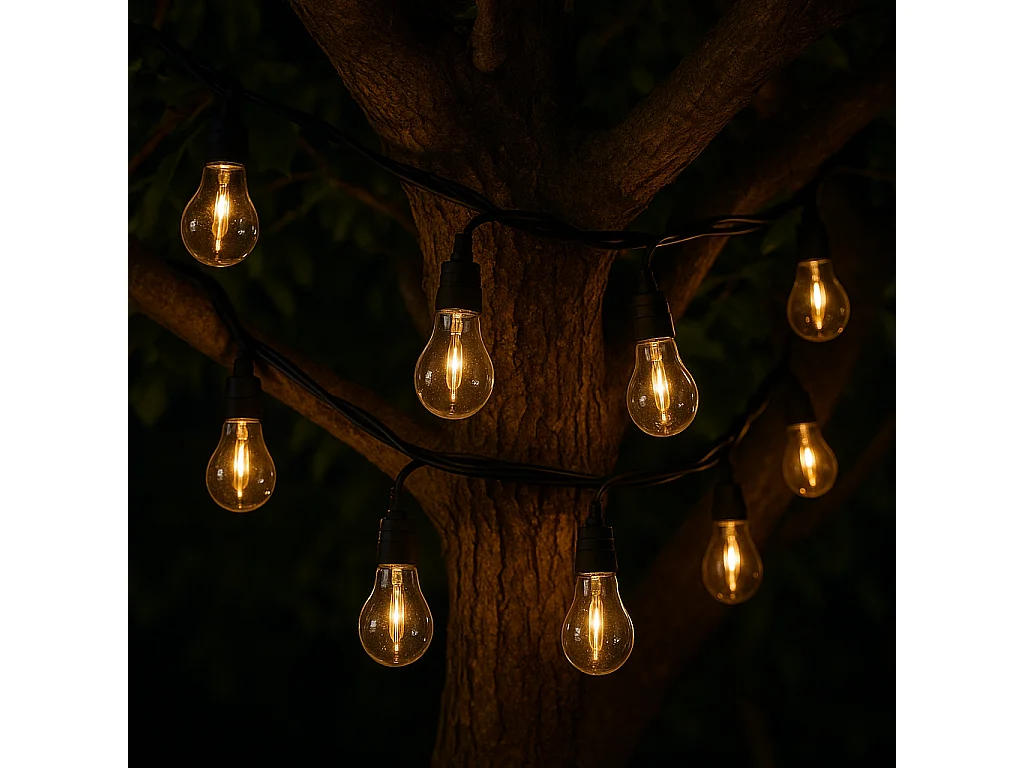 Guirlande lumineuse extérieur connectable PARTY Noir Plastique 7,5m