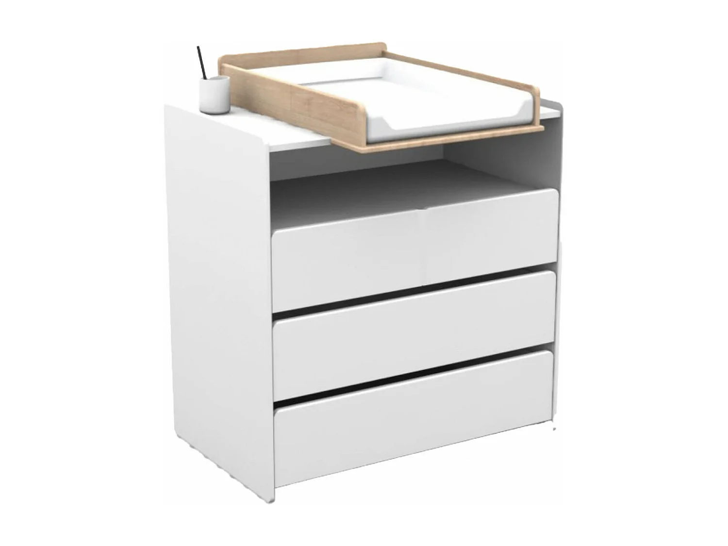 BODHI WHITE - Pack Commode + Table à Langer