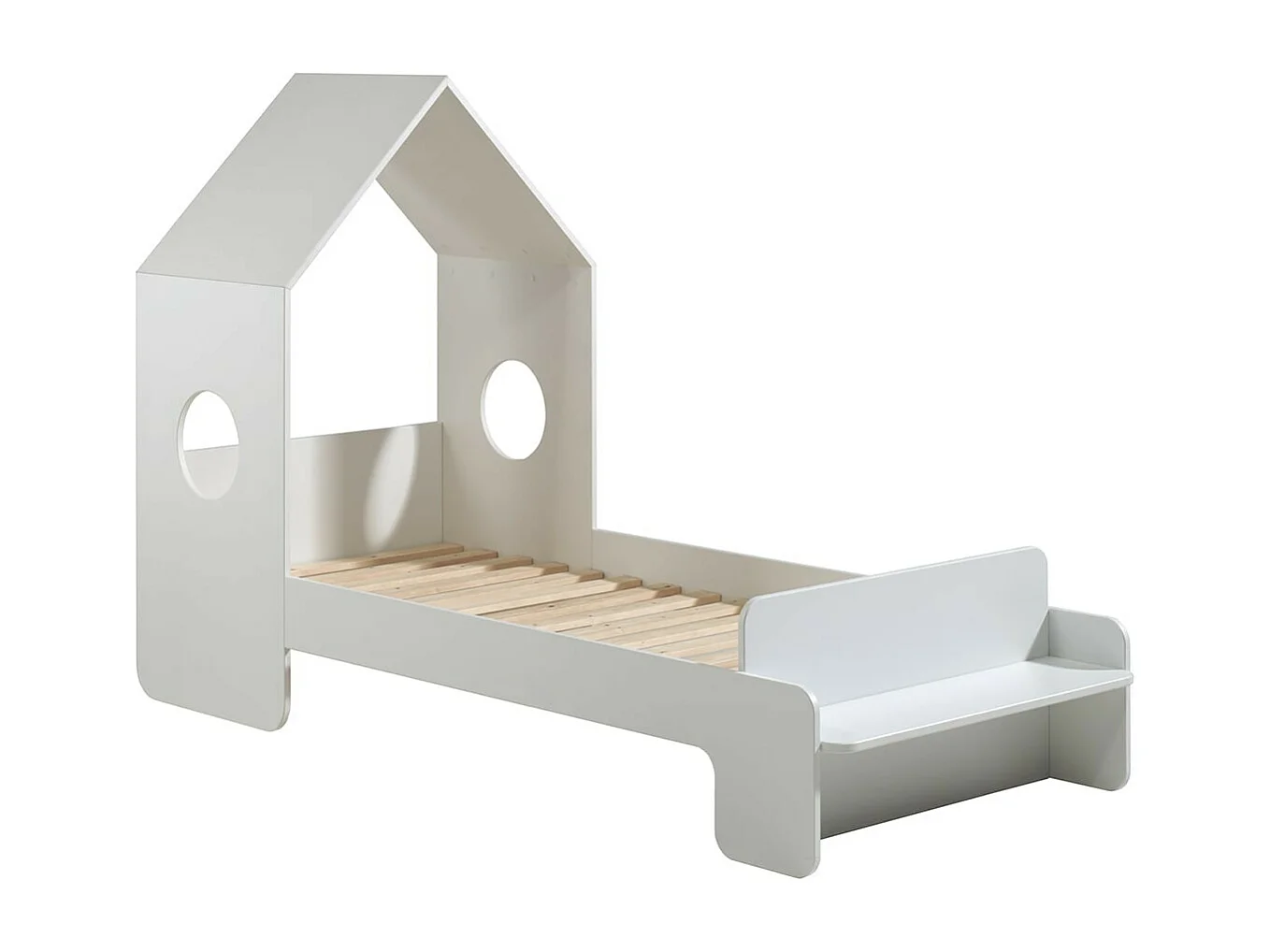 HAVRE - Pack Lit Cabane 90x200cm + Armoire Vert Menthe