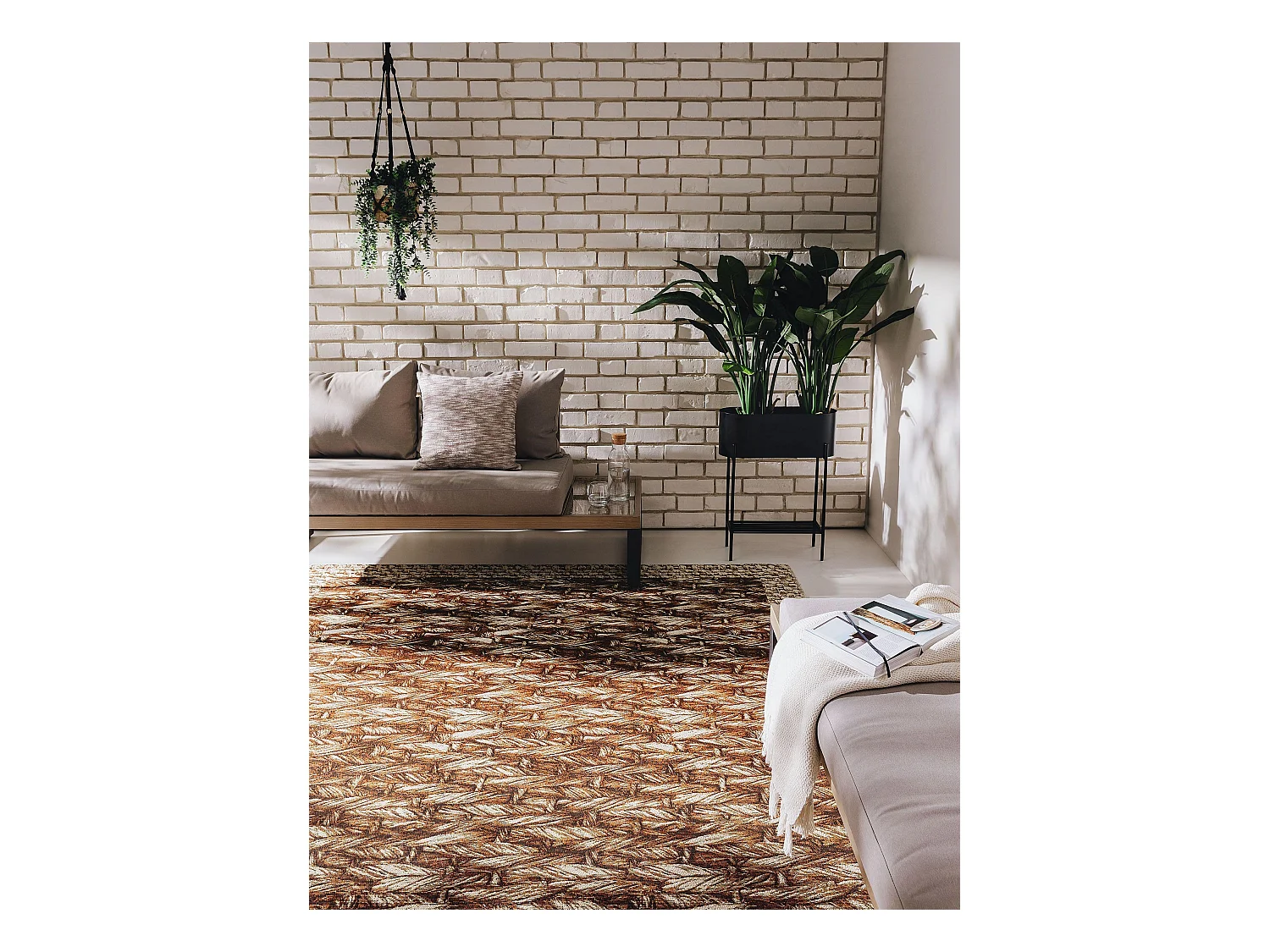 Tapis d'extérieur & intérieur Kenya Crème/Beige 160x235 cm