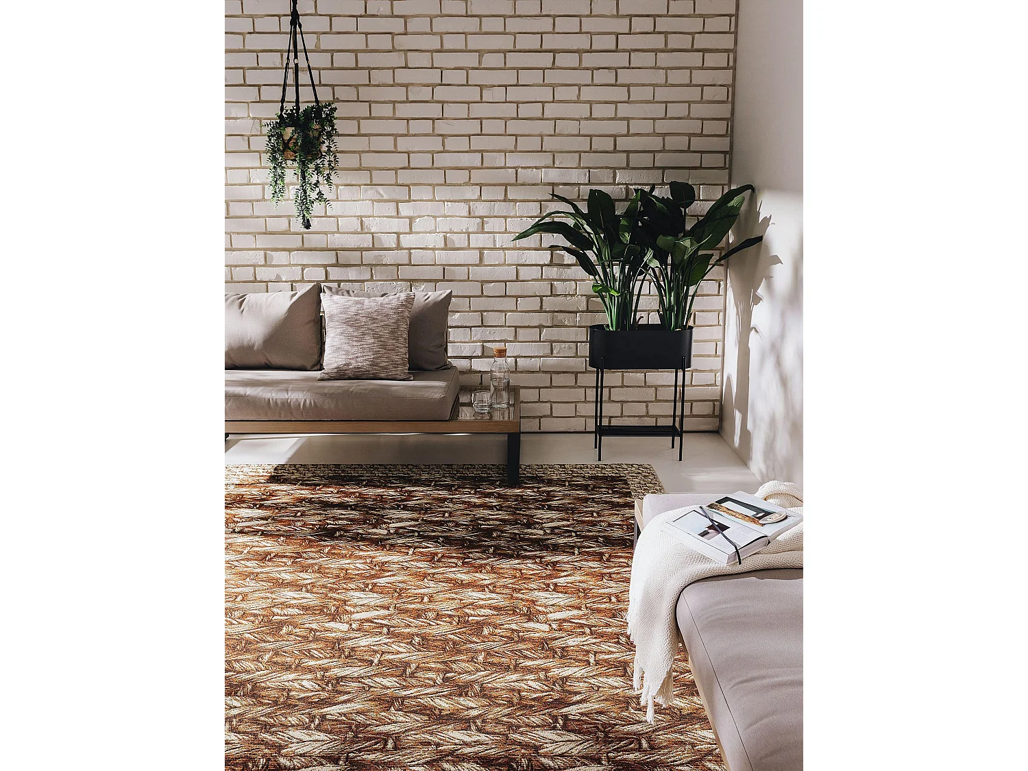 Tapis d'extérieur & intérieur Kenya Crème/Beige 160x235 cm