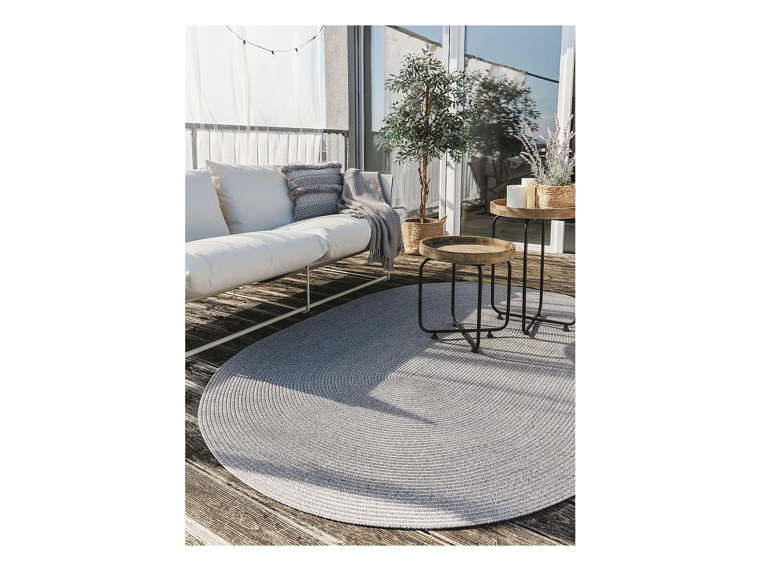 Tapis d'extérieur & intérieur Nandi Gris 160x230 cm